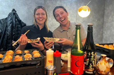 Let a sake sommelier guide you through 10+ japanese sakes in osaka, then cook takoyaki with secret ingredients like wagyu. includes tools, tasting, and local stories.