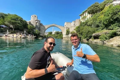 Start in sarajevo and journey to mostar, stopping at kravice falls, blagaj sufi house, and medieval počitelj. includes hotel pickup, local guide, and lunch.