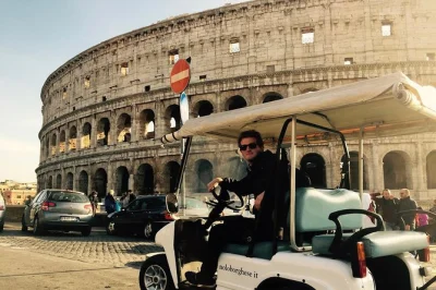 Zip through rome’s landmarks by golf cart with a local guide—see the colosseum, trevi fountain, pantheon & more in a small group. private option available.