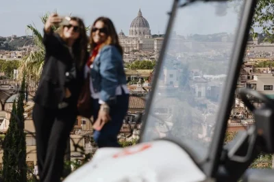 Zip through rome’s iconic piazzas, the trevi fountain, and villa borghese by golf cart with a local guide—includes private driver and flexible stops for photos or coffee.