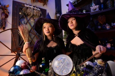 Step into salem’s witch cottage set for a playful costume photo shoot. includes stylist, 400+ costumes, pro photographer, and digital gallery. all ages welcome.