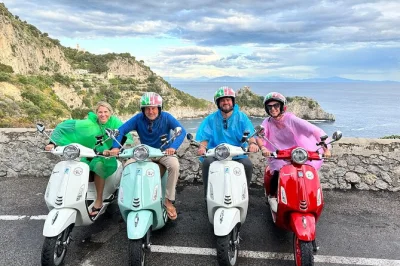 Breeze along the amalfi coast by vespa, stop in positano & ravello, explore the emerald grotto, and enjoy panoramic viewpoints. includes pickup & local guide.