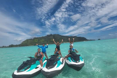 Feel the rush on a moorea jet ski tour—swim with rays and sharks, glide past cook’s & opunohu bays, and get hotel pickup included for a seamless island day.