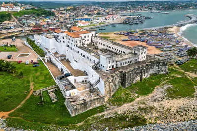 Step inside cape coast & elmina castles, walk the kakum canopy, and hear living history with a private guide. includes pickup, entry fees, snacks & wifi.