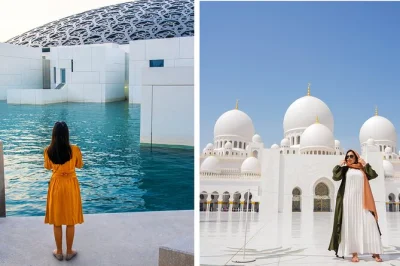 Feel the quiet awe of sheikh zayed grand mosque, wander beneath the louvre abu dhabi’s light-dappled dome, and catch city views—pickup from dubai included.