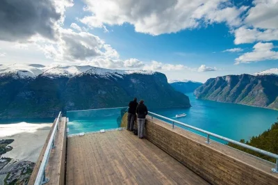Feel the chill air on a nærøyfjord cruise, wander flåm, and stand above the fjord at stegastein. all with pickup in bergen, local guide, and entry tickets included.