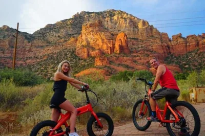 Sedona, cathedral rock, capela da santa cruz e tlaquepaque village: viva as trilhas das rochas vermelhas de ebike, passeio fácil e dicas locais. bicicleta e capacete inclusos.