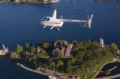 Feel the rush of a thousand islands helicopter tour with aerial views of boldt castle, bridges, and the 1000 islands tower. includes headset and easy parking.