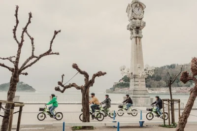 Feel the rhythm of san sebastián by electric bike, from la concha beach to monte igueldo and local neighborhoods, with a small group and english-speaking guide.