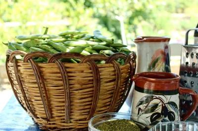 Scopri gli aromi delle erbe fresche, cucina con gli abitanti di naxos e condividi un pranzo nel giardino di un villaggio tradizionale. lezione pratica, vino locale e possibilità di pick-up inclusi.