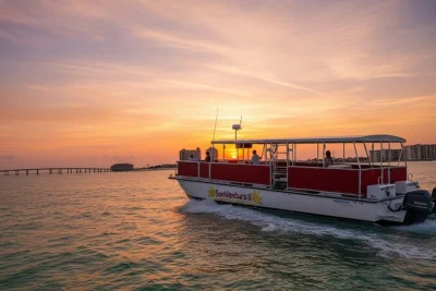 Erlebe delfine bei sonnenuntergang auf den smaragdgrünen gewässern von destin harbor, entspanne auf einem katamaran mit lokalen guides und genieße eine entspannte 1,5-stündige fahrt – alle gebü