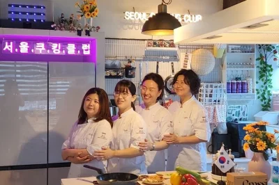 Feel the buzz of seoul as you cook classic korean dishes in a hands-on class, sample 10+ flavors, and share laughs over bingsu. includes all diets & drinks.