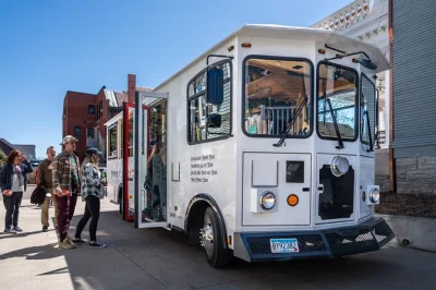 Hop on a vintage trolley through minneapolis, hear local stories, see city districts & riverfront views. includes all fees, live narration & easy downtown access.