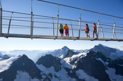 Feel the crunch of glacier snow at mt titlis, ride the rotair gondola, cross the cliff walk, and explore lucerne—includes pickup and local guide.