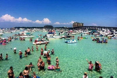 Depuis destin, laissez un capitaine local vous emmener à crab island, avec observation des dauphins, paddle et matériel de snorkeling inclus. apportez vos boissons, tous âges bienvenus.