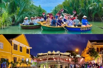 Float through cam thanh’s coconut jungle in a basket boat, wander hoi an’s ancient streets, and release a lantern on the hoai river. includes pickup and dinner.