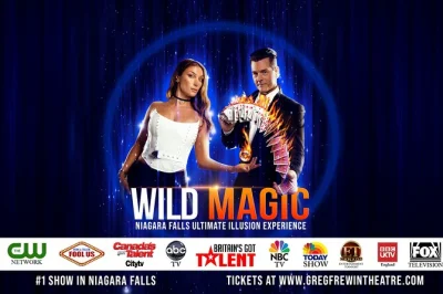 Vivi 90 minuti di illusioni spettacolari, risate e divertimento per tutta la famiglia al wild magic show di niagara falls. biglietti inclusi e accesso per sedie a rotelle.