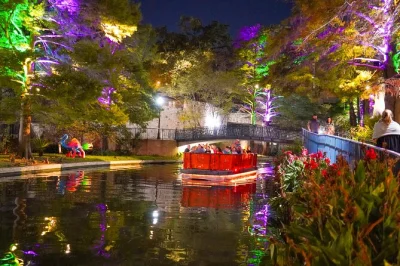 Feel san antonio’s energy after dark on a small-group night tour—includes the alamo, tower of the americas, and a river walk boat cruise. hotel pickup included.