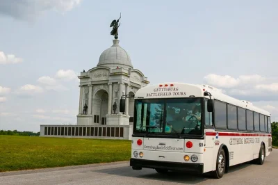 Step onto gettysburg’s historic fields, hear stories from a licensed guide, and visit little round top & devil’s den by air-conditioned bus—includes tour center pickup.