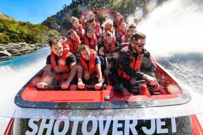 Feel the rush on queenstown’s shotover river jet boat ride with 360° spins, exclusive canyon access, and lively local guides. includes free parking and all gear.