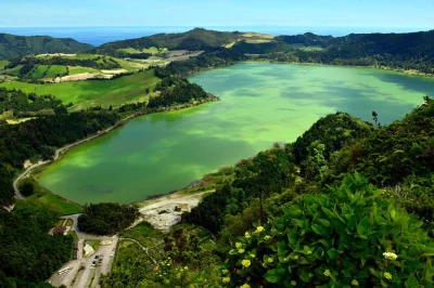 Valle de furnas con vapor, campos de té entre la niebla y un almuerzo cocido en tierra volcánica—incluye recogida, baño termal y sabores típicos de são miguel.