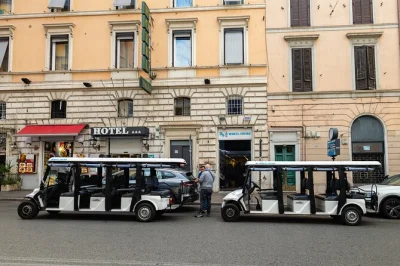 Feel the energy of rome from a golf cart, see iconic sites like trevi fountain & pantheon, and enjoy real gelato. includes guide, headsets & bottled water.