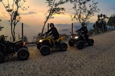 Feel the wind on an antigua atv sunset tour—cerro de la cruz views, hobbitenango eco-park, food stops, and pickup included. book for a real local adventure.