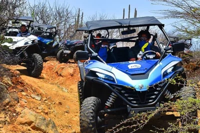 Feel the rush on curacao’s north side with a 2.5-hour buggy adventure, exploring wild cactus plains, hidden caves, and crashing waves. includes goggles & water.