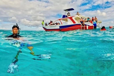 Feel the caribbean breeze on a private party boat in punta cana, snorkel at cabeza de toro, enjoy unlimited drinks, and relax at the natural pool—includes pickup.
