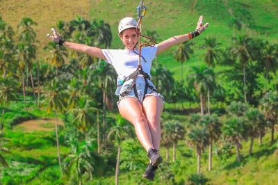 Feel the rush in punta cana with ziplining, buggy rides, and horseback trails at hacienda tuko. includes hotel pickup, dominican lunch, and local guides.