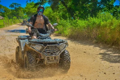 Feel the rush of atv trails, taste dominican coffee at a local farm, swim in a water cave, and unwind on macao beach—includes pickup and guide.