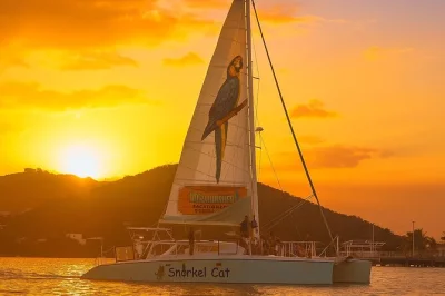 Sip champagne on a catamaran as you sail st thomas at sunset, with open bar, appetizers, and local crew. evening cruise includes pickup and family-friendly options.