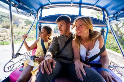 Lose yourself in gozo’s villages, ancient temples, and dramatic cliffs on a small-group tuk tuk tour—includes hotel pickup, local lunch, and boat ride past the blue lagoon.