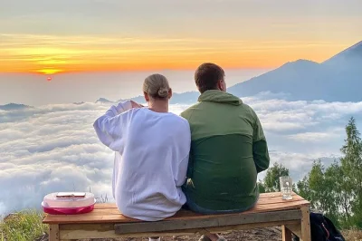 Wake up before dawn for a mount batur sunrise hike from bali, enjoy breakfast at the summit, and relax in lake batur’s hot springs. includes pickup & local guide.