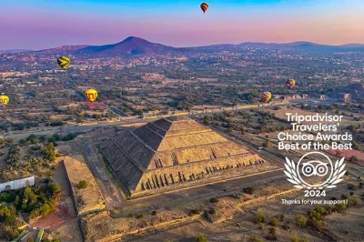 Vola sopra le piramidi di teotihuacan all’alba, brinda con un calice di spumante, esplora le antiche rovine e visita la basilica di guadalupe, con trasporto incluso da città del messico.