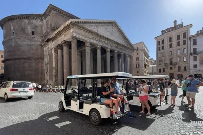 Erlebe rom entspannt im golfcart, wirf eine münze am trevi-brunnen und backe deine eigene pizza – alles mit einem herzlichen lokalen guide und snacks inklusive.