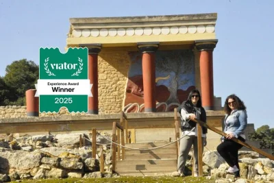 Scopri creta in un’escursione da heraklion: visita il palazzo di cnosso, i borghi e l’altopiano di lasithi con degustazione di olio d’oliva, snack tipici e trasferimento dall’hotel.