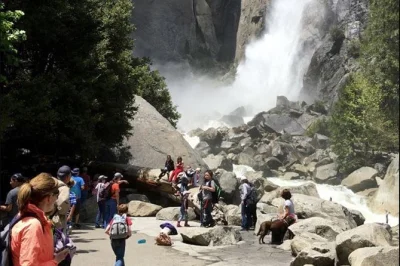 Erlebe den nebel der yosemite falls, spaziere zwischen riesigen mammutbäumen und genieße den sonnenaufgang am tunnel view – kleingruppen-tagesausflug ab san francisco mit hotelabholung.