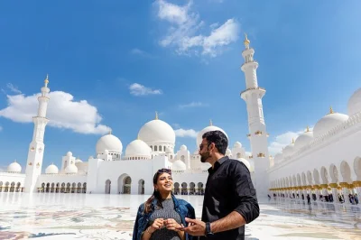 Feel the scale of sheikh zayed grand mosque, explore qasr al watan and heritage village, and enjoy pickup from dubai on this abu dhabi day trip with a local guide.