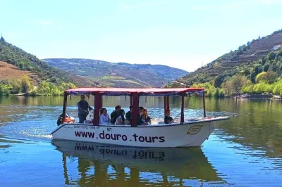 Disfruta del río duero en pinhão con un guía local, prueba vino de oporto y déjate llevar por las vistas de los viñedos. incluye copa de oporto y explicación a bordo.