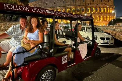 Glide through rome after dark by golf cart, from the spanish steps to the colosseum. see trevi fountain & piazza navona with a local guide and flexible itinerary.