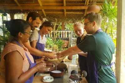Smell spices, pick fresh market fish, and cook classic sri lankan dishes in unawatuna with a local chef. includes all ingredients and a jungle-view meal together.