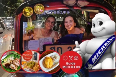 Follow a local guide by tuk tuk to taste bangkok’s michelin dishes, from mango sticky rice to chinatown’s street food. includes hotel pickup & all food.