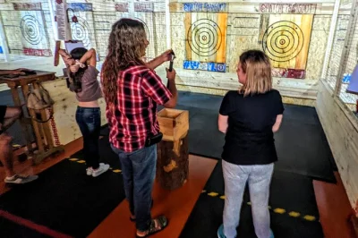 Feel the rush of axe throwing in st pete’s hatchet hangout with hands-on coaching, friendly competition, and certified axes. includes instruction and all equipment.