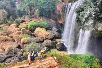 Feel cool mountain air, see dalat’s waterfalls, taste weasel coffee, and watch silk making on this countryside day trip with local guide and pickup included.