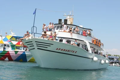 Feel the sea breeze on a cyprus coast cruise from ayia napa to protaras, swim at blue lagoon & turtle cove, enjoy lunch onboard, and see famagusta’s ghost town.