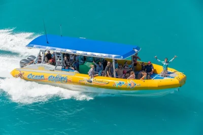 Feel the rush on an ocean rafting day trip to whitehaven beach, snorkel hidden reefs, walk to hill inlet lookout, and relax with lunch. includes pickup.