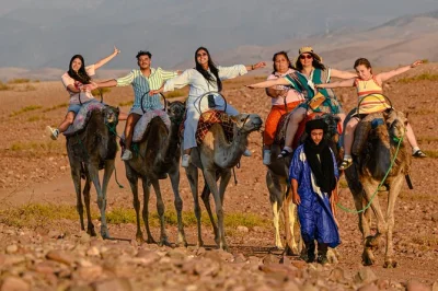 Feel the shift from marrakech’s city buzz to agafay’s wild trails—quad biking, camel ride at sunset, and a moroccan dinner with live berber music. includes pickup.