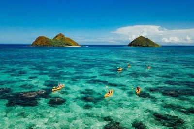 Paddle from kailua bay to the mokulua islands, snorkel live reefs, and hike tide pools with a local guide. includes lunch, snorkeling gear, and hotel pickup.