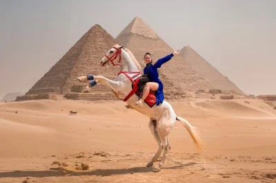 Feel the buzz of giza with a photoshoot at the pyramids, camel ride in the desert, and close-up sphinx moments—private tour with pickup and egyptian lunch included.